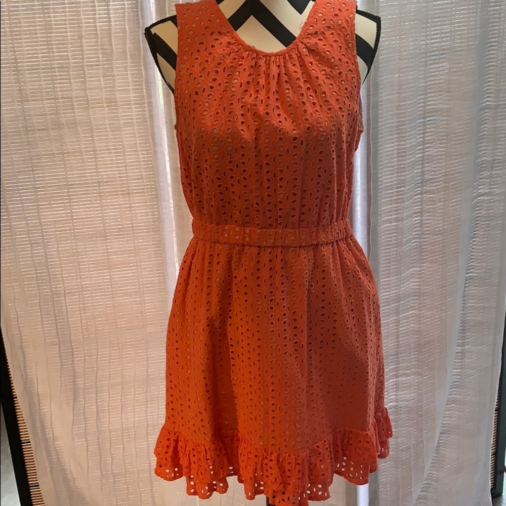 Peter Som for Design Nation Coral eyelet Dress 10